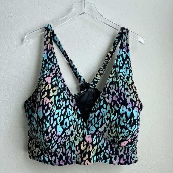 Torrid Wireless XO Triangle Bikini Top Leopard NWT 6 - Picture 3 of 9